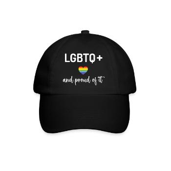 Pride Month - LGBTQ+ und stolz darauf - Baseballkappe - Schwarz/Schwarz - Vorne