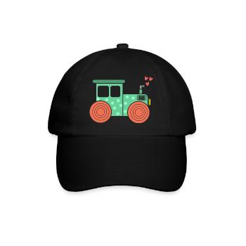 Tracteur cardiaque Véhicule commercial Ferme Champ agricole - Casquette classique - noir/noir - Devant