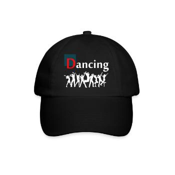 Dancing Dance Music - Baseballkappe - Schwarz/Schwarz - Vorne