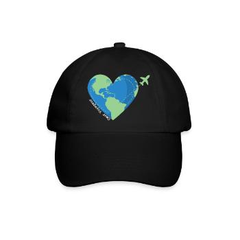 Heart traveler -travel addict - Baseball Cap - black/black - Front