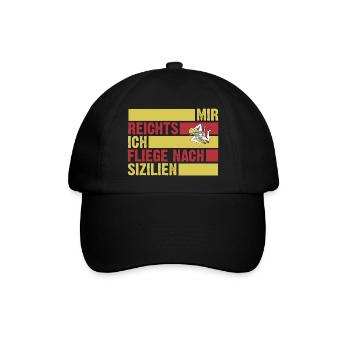Sizilianer Sizilianisch Sizilien - Baseballkappe - Schwarz/Schwarz - Vorne
