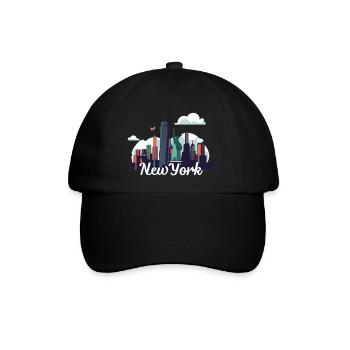 New York Skyline Splash - Baseball Cap - black/black - Front