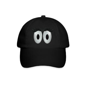 Augen - Baseballkappe - Schwarz/Schwarz - Vorne