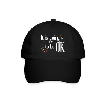 Es wird alles gut Zitat Inspiration und Motivation - Baseballkappe - Schwarz/Schwarz - Vorne