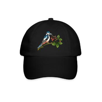 Colorful bird - Baseball Cap - black/black - Front