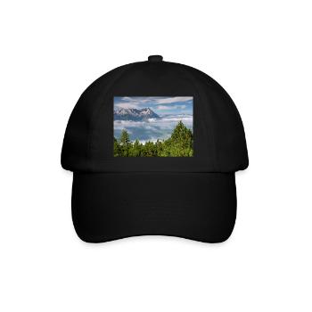 View from the to the Alpspitze and Zugspitze - Baseball Cap - black/black - Front