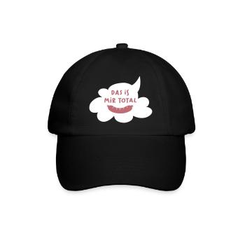 Wolke Wurst cool Quotes gleichgütig egal Bürohumor - Baseballkappe - Schwarz/Schwarz - Vorne