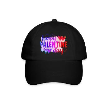 Liebe mich Valentinstag Alles Gute zum Valentinstag Valentinstag - Baseballkappe - Schwarz/Schwarz - Vorne