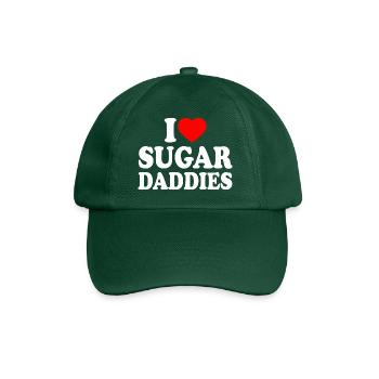 i love sugar daddies - Baseball Cap - bottle green - Front