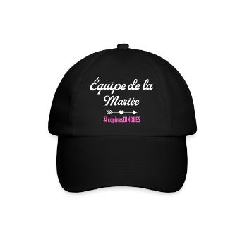 Bride's Team - Matching tshirt - Baseball Cap - black/black - Front
