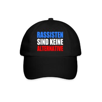 rassisten sind keine alternative - Baseballkappe - Schwarz/Schwarz - Vorne