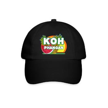 Paradies Insel Koh Phangan - Baseballkappe - Schwarz/Schwarz - Vorne