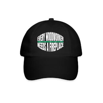 forestry statement forest work joke - Baseball Cap - black/black - Front