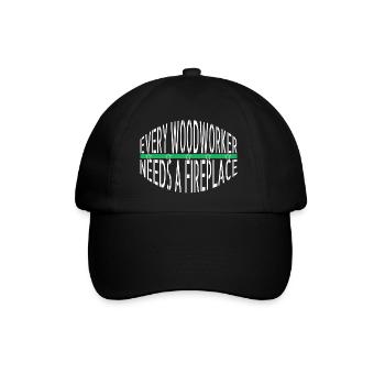 hearbeat chainsaw carpenter plumber joke - Baseball Cap - black/black - Front