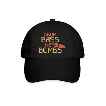 Drop Bass Not Bombs Music Lover Motif - Baseball Cap - black/black - Front