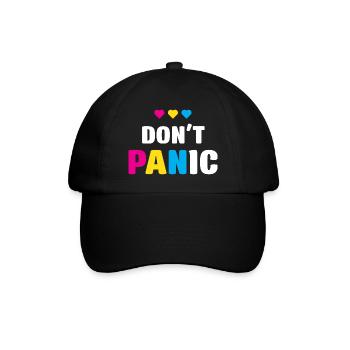 LGBT Pride Month - Keine Panik - Baseballkappe - Schwarz/Schwarz - Vorne
