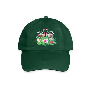Tropische Flamingo-Braut - Baseballkappe - Flaschengrün - Vorne