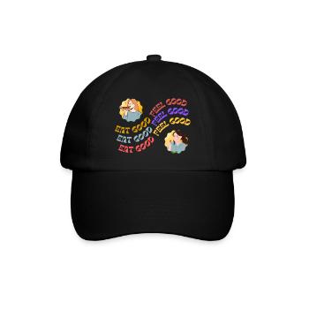 EAT GOOD FEEL GOOD - Baseball Cap - black/black - Front