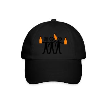 Party Team Bier Junggesellenabschied - Baseballkappe - Schwarz/Schwarz - Vorne
