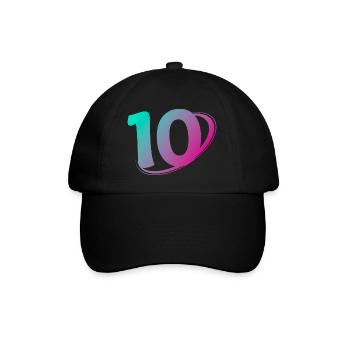 Numéro 10 multicolore - Casquette classique - noir/noir - Devant