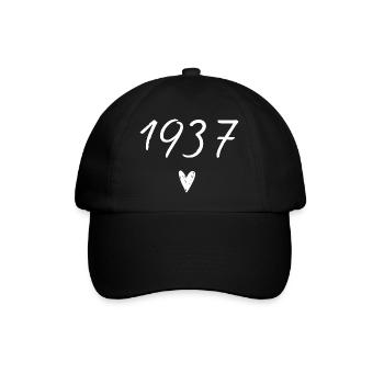 1937 Heart Birthday - Baseball Cap - black/black - Front