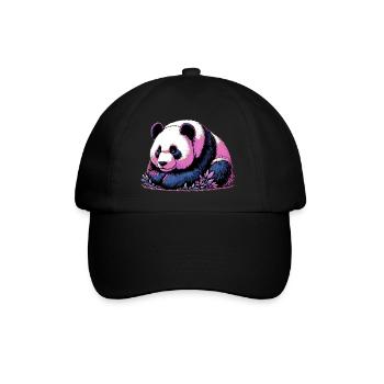 Panda - Baseballkappe - Schwarz/Schwarz - Vorne