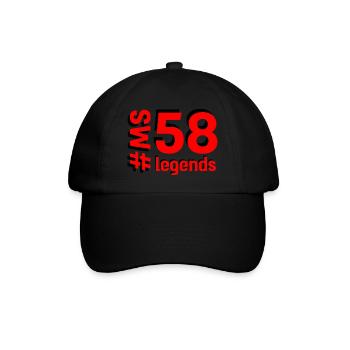 MS58 - Casquette classique - noir/noir - Devant