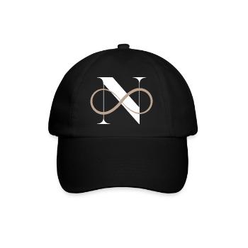 Infinite letter n - Baseball Cap - black/black - Front
