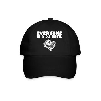 Funny DJ Turntable Humor Accessories Gift - Baseballkappe - Schwarz/Schwarz - Vorne