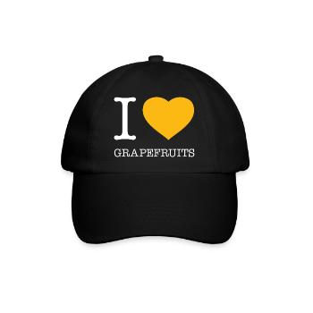 I LOVE GRAPEFRUITS - Baseballkappe - Schwarz/Schwarz - Vorne