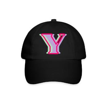 Multicoloured letter y - Baseball Cap - black/black - Front