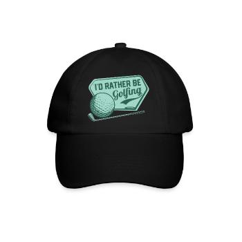 Je préfère jouer au golf Golf - Casquette classique - noir/noir - Devant
