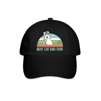 Meilleur chat papa chats papa papa vintage amoureux des chats - Casquette classique - noir/noir - Devant