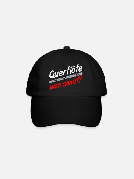 Fanfahrenzug, Spielmannszug,Musikzug,Querflöte (25 - Baseballkappe - Schwarz/Schwarz