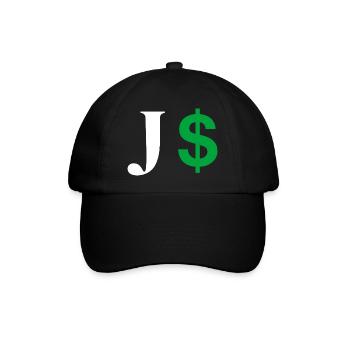 Letter j dollar - Baseball Cap - black/black - Front