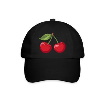 Vibrant Cherry Illustration - Baseball Cap - black/black - Front