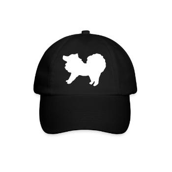 Spitz weiß - Baseballkappe - Schwarz/Schwarz - Vorne