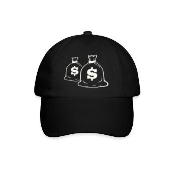 Money Bag Motif Design - Baseball Cap - black/black - Front