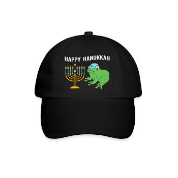 Hanukkah Hanukah Hanukkah Frog - Baseball Cap - black/black - Front