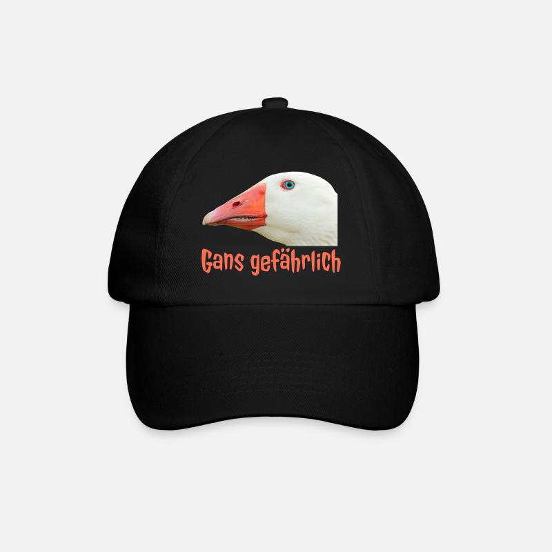 Ganz Gefährlich Gänsekopf - Baseballkappe - Schwarz/Schwarz