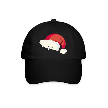 Noël Père Noël chapeau flat design - Casquette classique - noir/noir - Devant