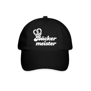 Bäckermeister - Baseballkappe - Schwarz/Schwarz - Vorne