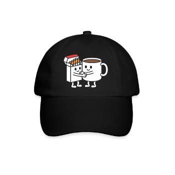 Café et cigarettes - Funny Balkan Breakfast T- - Casquette classique - noir/noir - Devant