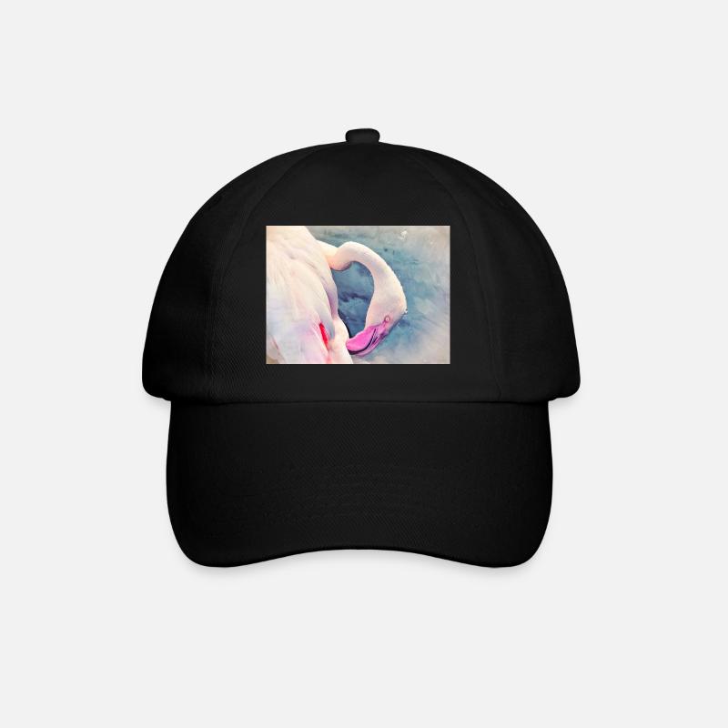 Flamingo - Baseballkappe - Schwarz/Schwarz