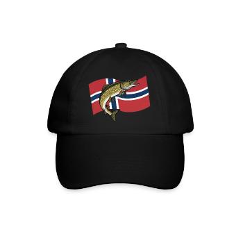 Pike Fishing Norway - Baseball Cap - black/black - Front