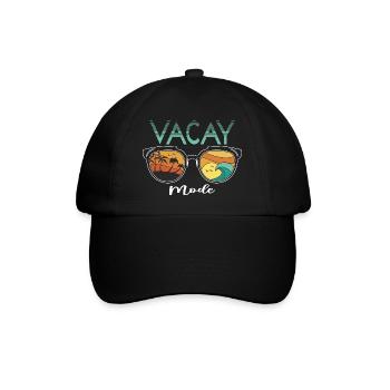 Fun holiday & surfer design - Baseball Cap - black/black - Front