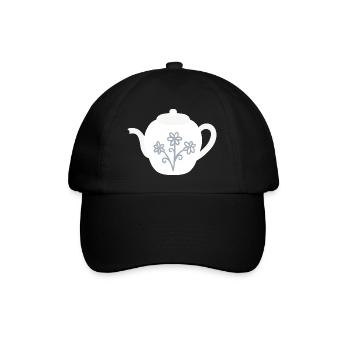 Floral Teapot Bloom - Baseball Cap - black/black - Front
