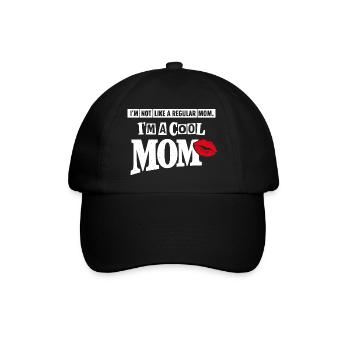 Cool Mom Shirt – Funny Kiss Mothers Day Gift - Baseball Cap - black/black - Front