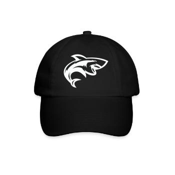 Stilisierter Hai-Kopf - Baseballkappe - Schwarz/Schwarz - Vorne