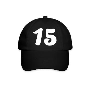 15. 15 ANS. 15e ANNIVERSAIRE. ANNIVERSAIRE 15 ANS. - Casquette classique - noir/noir - Devant